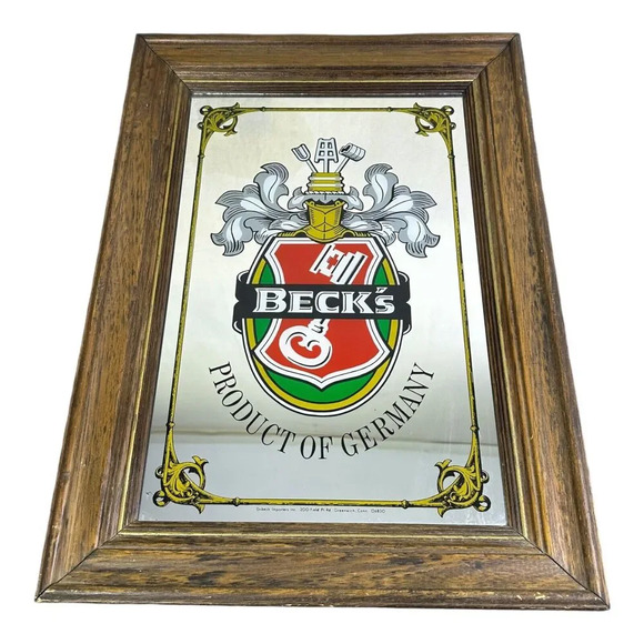 Beck's Beer Bar Mirror [23” X 17”] Hanging Picture- Product of Germany- - Picture 1 of 8